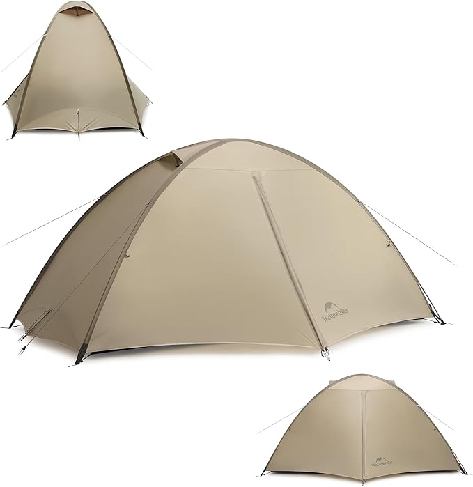 Naturehike Jiling 1/2 Person Backpacking Tent 4 Season Lightweight Tent for Hiking & Bikepacking Easy Setup 3000mm Waterproof Ultralight CampingTents for Outdoor Cycling