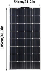 800W/400W Solar Panel 18V Semi-Flexible Monocrystalline Solar Cell DIY Cable Outdoor Car RV Waterproof Rechargeable Power System,400W