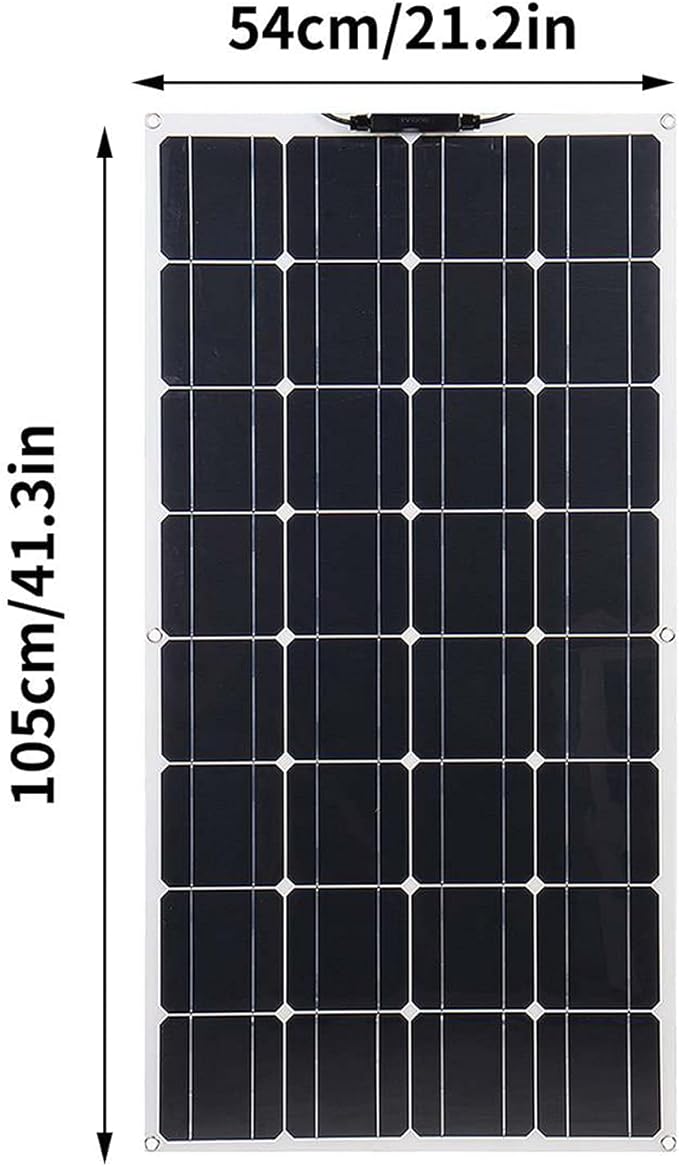 800W/400W Solar Panel 18V Semi-Flexible Monocrystalline Solar Cell DIY Cable Outdoor Car RV Waterproof Rechargeable Power System,400W