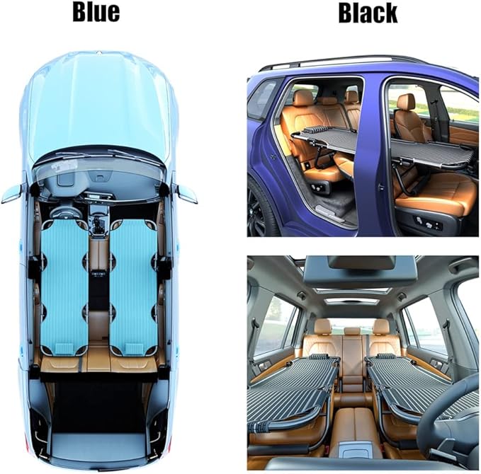 AZMANI Portable Travel Car Bed for SUV, Adult, Knitting Surface, Holds 550 Lbs (Size: 163x56x38cm-A)