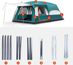 travel tent Oversized Camping Tent Two-Bedroom Tent Double-Layer Large Space Outdoor Travel Camping Family Tent