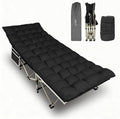 YELLOW JACKET Folding Camping Cot for Adults,600LBS Max Load,28" Wide Sleeping Cot with Removable Thick Mattress Portable Foldable Camping Bed with Carry Bag for Camp,Home,Office,Travel,Black