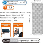 Single Inflatable Sleeping Mat, 20D Nylon Lightweight Air Bed for Adults, Air Mattress with Storage Bag for Camping Ultralight Backpacking, Hiking, Traveling & Outdoor Activities (Silver, L)