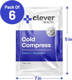 Instant Cold Pack | Disposable Ice Packs - Cold Therapy - for Injuries, Swelling, Inflammation, Muscle Strains, Sprains, Perfect for First aid Kit, Outdoor Activities, Athletes. 5x7 Inches, 6 Pack.