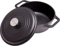 Victoria 4-Quart Cast Iron Dutch Oven with Lid and Dual Loop Handles, Seasoned with Flaxseed Oil, Made in Colombia