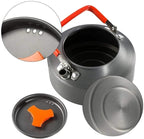 Camping Cookware Kit Outdoor Aluminum Cooking Set Water Kettle Pan Pot Travelling Hiking Picnic BBQ Tableware Equipment Camping