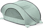 Picnic TIME Manta Portable Beach Tent, Fully-Assembled Pop Up Tent, Beach Shade and Sun Shelter, Instant Outdoor Shade with Carrying Bag for Outdoors and UPF50+ UV Protection, (Light Green)