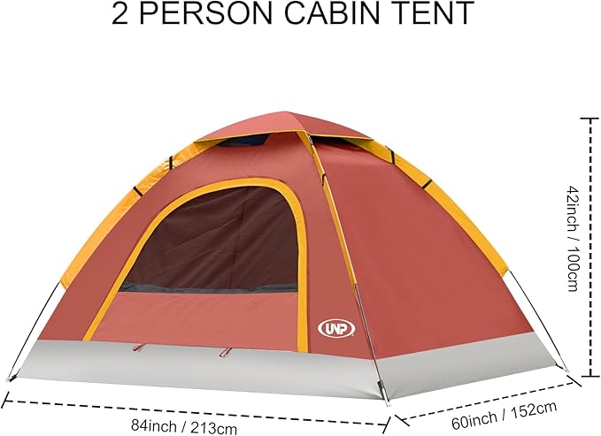 unp 6 Person 4 Season Dome Tent, Easy to Set Up for Camping & Hiking, Lightweight & Portable, Green