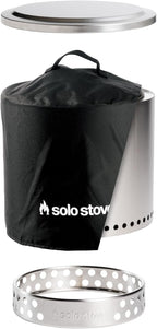 Solo Stove Ranger Amazon Exclusive Fire Pit Bundle | Portable & Smokeless | Includes Stand, Lid & Shelter | Ideal for 2–4 People | Stainless Steel, 15"x15", 22lbs