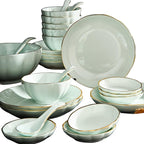 Bone China Dinner Sets Nordic Creative Phnom Penh Combination Ceramic Tableware Suit Suitable for Gifts Wedding Hotel 56 Piece