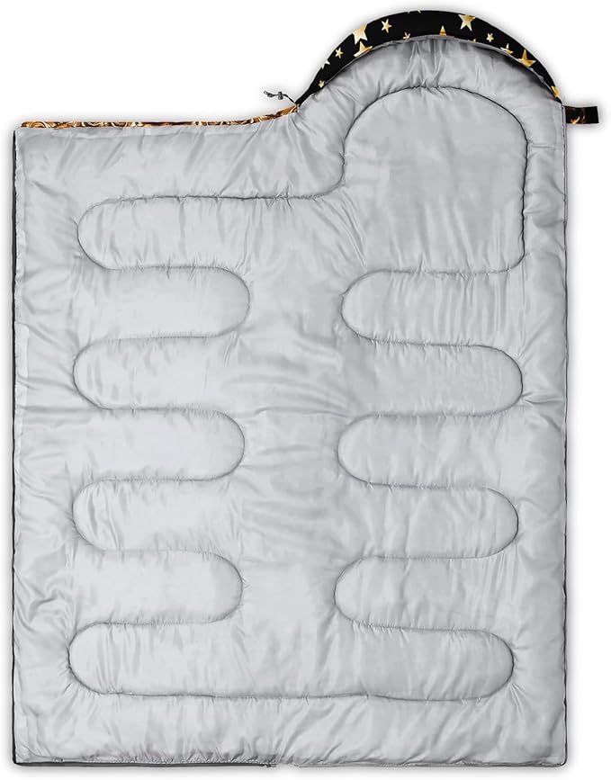 QOOMO Camping Sleeping Bags,3 Season Warm & Cool Weather,Lightweight,Waterproof Sleeping Bags for Adults & Kids,Traveling,and Outdoors,Camping Gear Equipment