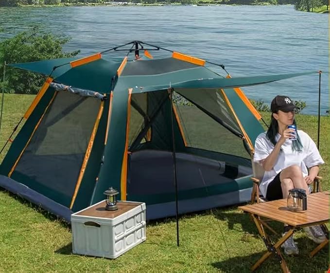 2-3 People Backpacking Tent Outdoor Camping 4 Season Winter Skirt Tent Double Layer Waterproof Hiking Survival