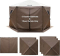 VEVOR 12x12ft Pop Up Gazebo Sidewalls with 2 Window, 3 Solid Waterproof Panels, UV Protection, Wind & Sun Privacy Walls with 1 Zippered Door for Outdoor Events, Compatible with COBIZI Screen Shelters