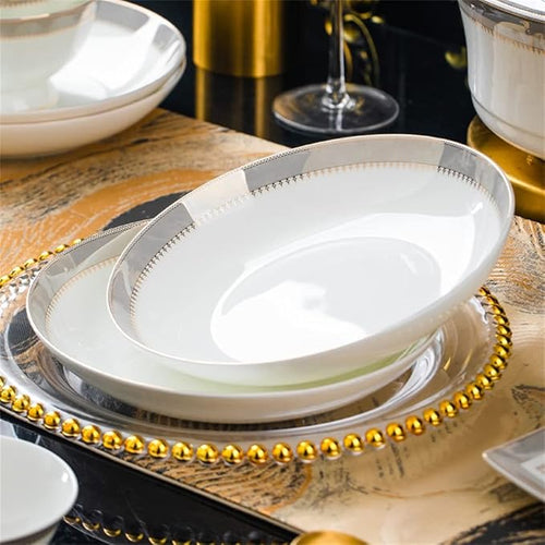 60 Piece Europe Bone China Tableware Sets Sushi Dishes Food Bowl Spoon Ramen Plates Dinner Set Utensils for Kitchen Accessories