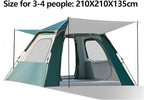 Camping Tent, Family Cabin Tents,Family Dome Waterproof Backpacking Tent Easy Setup UV Cut Sun Shelter Tent, Instant Camping Tents, for Picnic,Camping. M Green