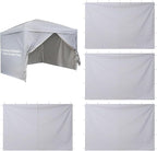 VEVOR Canopy Sidewalls, Fit for 10 x 10 ft Pop Up Canopy Tent, Tent Side Walls w/Waterproof Sunlight Protection Layer for Outdoor Event Tents, Vendor Booth, Camping (3 Sidewalls + 1 Door Curain Only)