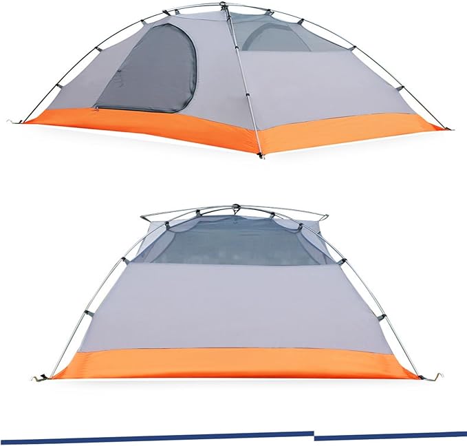 Waterproof Backpacking Tent 2/3 Person, Double-Layer Warm Rainstorm-Proof Outdoor Tent, Lightweight and Suitable for Hiking, Mountain Climbing and Camping in The Wild