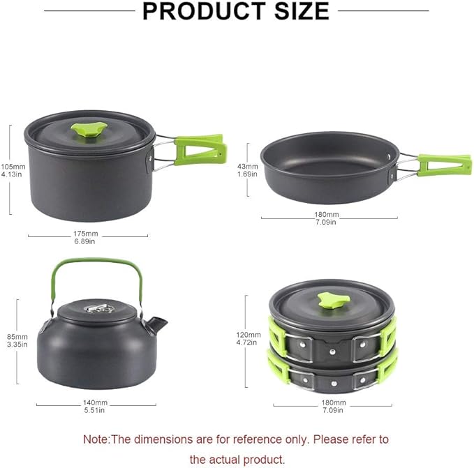 Camping Cookware Kit Cooking Set Travel Tableware Tourism Equipment for Outdoor Hiking Picnic