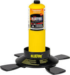 BLUEFIRE Dual-Use Camping & Brazing Fuel Gas Cylinder Stand Star Shape Bottle Base Propane MAPP MAP PRO Canister Stabilizer, Accessory for Portable Welding Torch Burner Stove,Bottle not Included