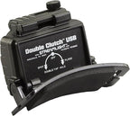 Streamlight 61603 Double Clutch USB 125-Lumen Multi-Fuel LED Headlamp with 120V AC Charging System, Elastic Head Strap, Rubber Hard Hat Strap, and USB Cable, Black