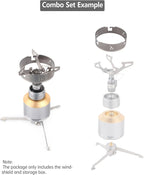 Titanium Camp Stove Windscreen for BRS-3000T Stove/ST-310 Ultralight Backpacking Windscreen for Camping Stove With Storage Bag