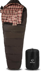 REDCAMP Cold Weather Mummy Sleeping Bag, Warm Flannel Cotton Sleeping Bag for Adults, Warm and Machine Washable Perfect for Winter Camping