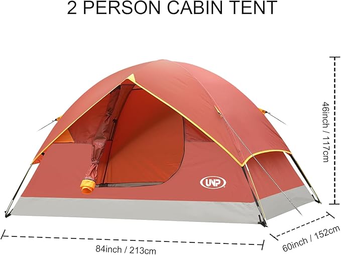 unp 6 Person 4 Season Dome Tent, Easy to Set Up for Camping & Hiking, Lightweight & Portable, Green