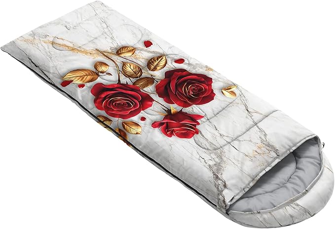 QOOMO Camping Sleeping Bags,3 Season Warm & Cool Weather,Lightweight,Waterproof Sleeping Bags for Adults & Kids,Traveling,and Outdoors,Camping Gear Equipment