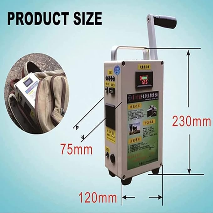 Portable Manual Hand Generator,150w 15000mah 110v 220v Hand Crank Generator Small Power Hand-Cranked Generator,Emergency Power Generator USB Charging,for Emergency,Camping,220V