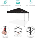 Best Choice Products 12x12ft Pop Up Canopy Tent, Outdoor Shade, 1 Person 1 Minute Set Up, Carry Case, 4 Weight Bags - Black