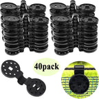 40pack Shade Cloth Clips, Reusable Heavy Duty Sunshade Cloth Fixing Hoops, Detachable Plastic Round Lock Grip Shade Net Tarp Clamps for Garden Greenhouse Outdoor Netting Shade Fabric Hangers