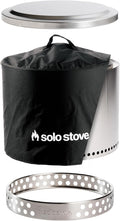 Solo Stove Bonfire Amazon Exclusive | Smokeless Fire Pit Bundle with Stand, Lid, Shelter & Ash Pan | Ideal for 4–6 People | Stainless Steel Wood Burning Camping Pit – 19.5" Wide, 34lbs