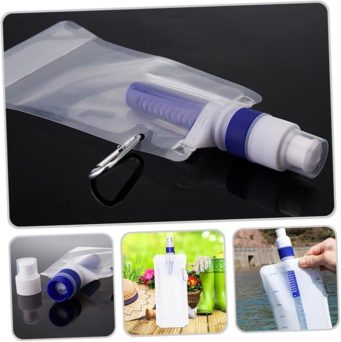 SUPVOX Daily Use Outdoor Water Filter Pouch Portable Water Bag for Camping Hiking and Emergency Use Reusable No Leakage Design