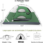 CAMEL CROWN Tents for Camping 2/3/4/5 Person Camping Dome Tent, Waterproof,Spacious, Lightweight Portable Backpacking Tent for Outdoor Camping/Hiking