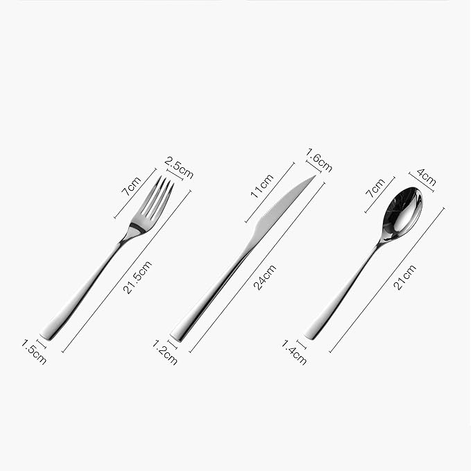 Mirror-Polished Silverware Set,36 Piece Flatware Set for 12, Cutlery Sets, Heavy-Duty Utensil Set for Wedding Receptions, Holiday Dinners, Camping and Daily Table Use