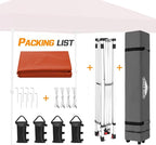 EAGLE PEAK Pop Up Canopy Tent with Wheeled Carry Bag, 8 Stakes, 4 Ropes, 4 Weight Bags, Easy Set Up Tent Canopy, 10x10 ft, 100sqft of Shade, Brick Red