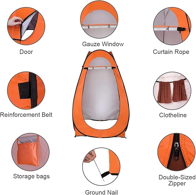 Camping Tent,Shower Tent, Toilet Shower Tent 1-2 Person Portable Pop Up Dressing Tent Changing Room Privacy Tent Camping Shelter