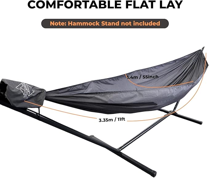 Onewind 11ft Ultralight Camping Hammock, Portable Hammock, 40D 1.7oz Nylon Ripstop with 2 * 12Ft Tree Straps for Camping Hiking Backpacking, 11' x 55" Earth Red