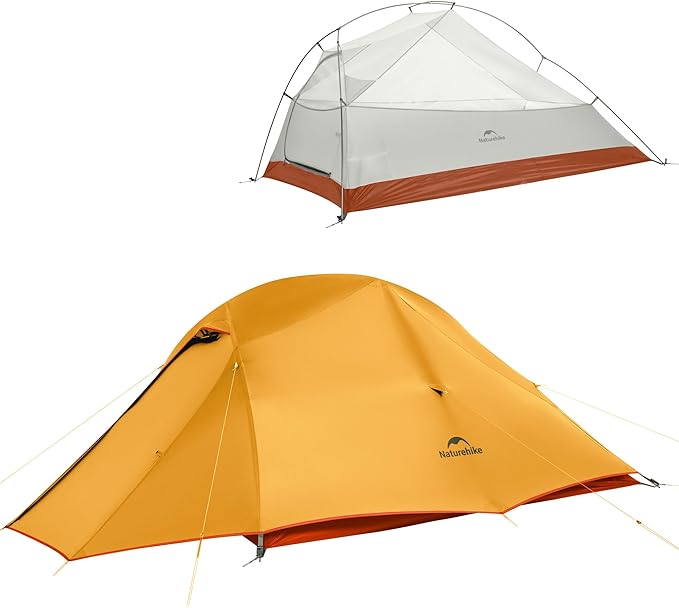Naturehike Cloud Up 3 Person Backpacking Tent with Footprint - 3 Season Free Standing Lightweight 3 Person Camping Tent | with Footprint, Free Standing, Dome, Camping, Hiking, Waterproof