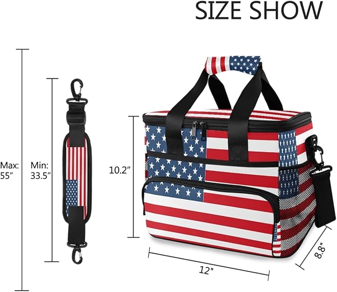 AUUXVA Cooler Bag Large Camping Cooler Tote Lunch Cooler Bag Leakproof Insulated Waterproof Lunch Box