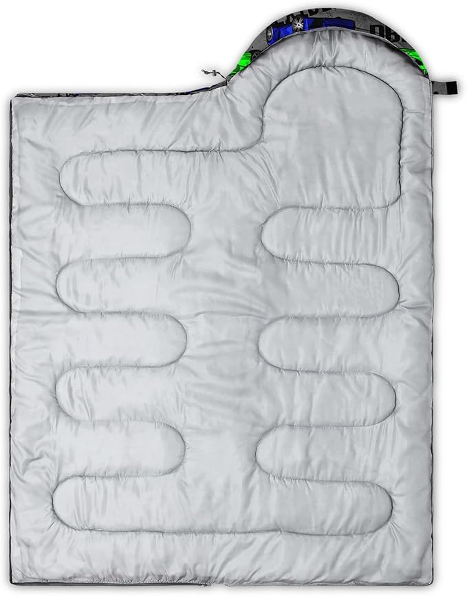 QOOMO Camping Sleeping Bags,3 Season Warm & Cool Weather,Lightweight,Waterproof Sleeping Bags for Adults & Kids Traveling,and Outdoors
