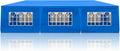 Outdoor Party Tent 10x30 Wedding Blue Tents for Parties, Heavy Duty Canopy Event Gazebo Shelter with 8 Removable Sidewalls Waterproof Party Wedding BBQ Events