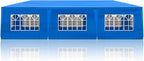 Outdoor Party Tent 10x30 Wedding Blue Tents for Parties, Heavy Duty Canopy Event Gazebo Shelter with 8 Removable Sidewalls Waterproof Party Wedding BBQ Events