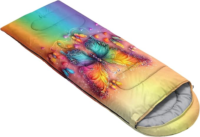 QOOMO Camping Sleeping Bags,3 Season Warm & Cool Weather,Lightweight,Waterproof Sleeping Bags for Adults & Kids,Traveling,and Outdoors,Camping Gear Equipment