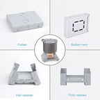 Solid Fuel Tablet Pocket Stove, 2 PCS Backpacking Folding Pocket Stove Outdoor Travel Portable Stove Ultralight Alcohol Camping Stove For Hiking, Camping