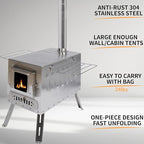 DANCHEL OUTDOOR 4 Season Canvas Yurt Tent with Large Wood Stove, Heavy Duty Bell Tent with Stove Jack 4-8 Person Winter Camping Glamping, 13ft/16.4ft/20ft