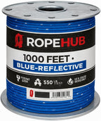 RopeHub 550 Paracord – 7 Strand Core Nylon Parachute Cord, 550 lb Test – Durable Utility Cord for Camping, Survival, DIY, Gear, Tents, Tarps – Multiple Colors & Lengths