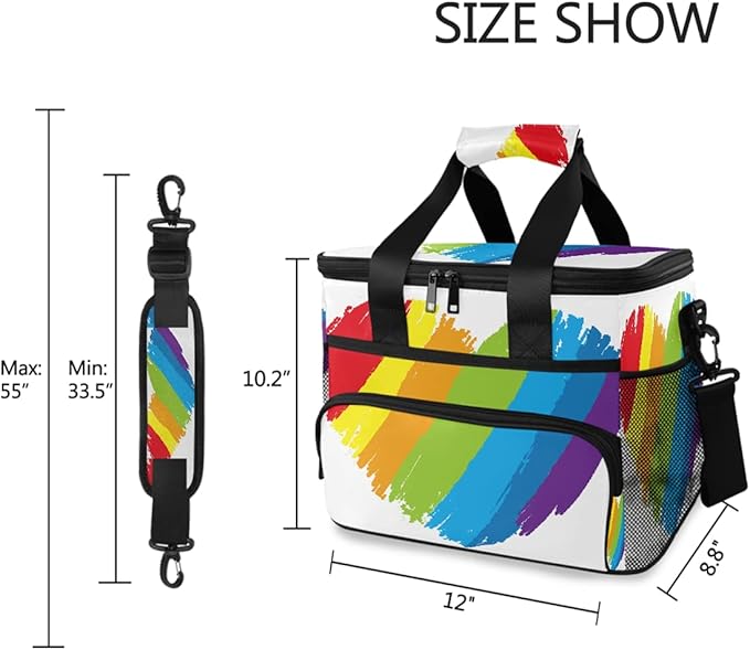 AUUXVA Cooler Bag Large Camping Cooler Tote Lunch Cooler Bag Leakproof Insulated Waterproof Lunch Box