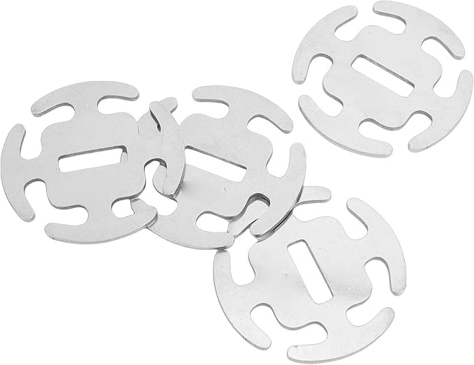 Alomejor Tent Rope Buckles, 420 Stainless Steel Adjustable Tent Rope Tighteners for Camping, Fits 2mm to 4mm Diameter, Outdoor Backpacking Accessories