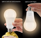5W Rechargeable Emergency LED Light Bulbs with Back Up Battery for Power Outage, Camping, Hurricane, Disaster Planning, 40W Equivalent, UL Certified (3000K Soft White, 2-Pack)